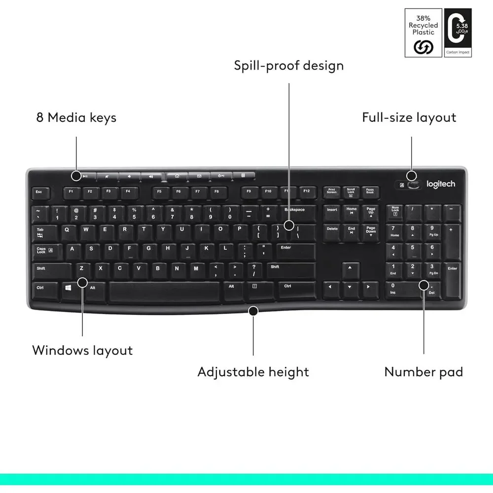 Logitech K270 Wireless Keyboard for Windows